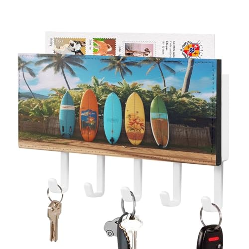YTLKGFP Schlüsselhaken, Surf's Up Surfbrett, bedruckt, selbstklebend, einfache Installation, Wandhalterung, hängendes Schlüsselbrett für Küche und Eingangsbereich YTLKGFP Schlüsselhaken, Surf's Up Surfbrett, bedruckt, selbstklebend, einfache Installation, Wandhalterung, hängendes Schlüsselbrett für Küche und Eingangsbereich von YTLKGFP