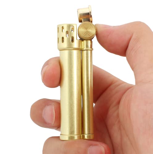(Verkauft ohne Gas) Retro-Feuerzeug, klassisches Feuerstein-Design, verstellbare Flamme, Geschenk von YTMY