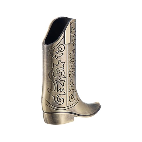Metallic Cowboy Boot Feuerzeug Cover Case Western Design für Mini BIC J5 5 Farben (Bronze) von YTMY