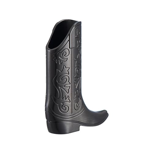 Metallic Cowboy Boot Feuerzeug Cover Case Western Design für Mini BIC J5 5 Farben (Schwarz) von YTMY