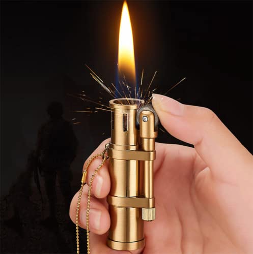 YTMY Herren Retro Kerosin-Feuerzeug Vintage Messing Feuerzeug Geschenk von YTMY