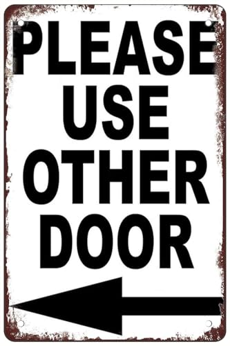 Lustiges Blechschild, Blechschild, Aufschrift "Please use other door for Wall Decoration", 20,3 x 30,5 cm Lustiges Blechschild, Blechschild, Aufschrift "Please use other door for Wall Decoration", 20,3 x 30,5 cm von YTOMEAT
