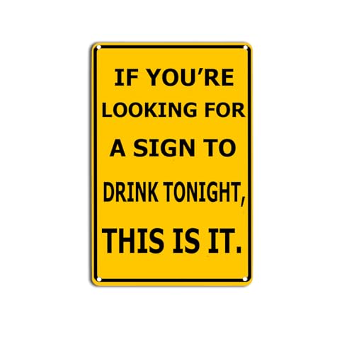 Lustiges Metallschild To Drink Tonight Blechschilder Männerhöhle Home Bar Dekor Vintage Dekorationen Schild 20,3 x 30,5 cm Lustiges Metallschild To Drink Tonight Blechschilder Männerhöhle Home Bar Dekor Vintage Dekorationen Schild 20,3 x 30,5 cm von YTOMEAT