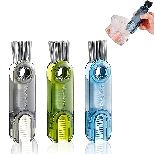 3-in-1-Reinigungsbürsten, YTOOK 3 Stück Multifunktionale Reinigungsbürste, Multifunktionale Reinigungsbürste für Reinigen von Wasserflaschen, Thermobechern Und Deckelspalten von YTOOK