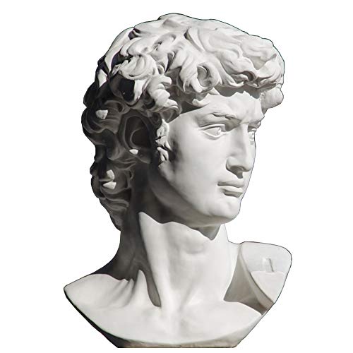 YTOOZ David Büste Skulpturen, griechische Statue Michelangelo David Statue Desktop Gips Art Deco Geschenk von YTOOZ