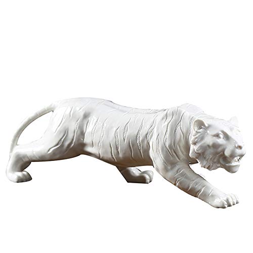YTOOZ Tiger Skulptur Statue, Keramik Tiger Tier Modell Home Feng Shui Kreative Dekoration Weißes Porzellan Geschenk von YTOOZ