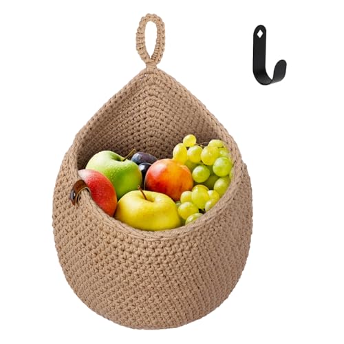 YTOPRO Hängekorb Obstkorb L 31x41cm Jutetasche Korb geflochten Hängend Körbe Gemüsekorb Wandkorb Pflanzkorb Dekorativer Hängekörbchen für Küche YTOPRO Hängekorb Obstkorb L 31x41cm Jutetasche Korb geflochten Hängend Körbe Gemüsekorb Wandkorb Pflanzkorb Dekorativer Hängekörbchen für Küche von YTOPRO