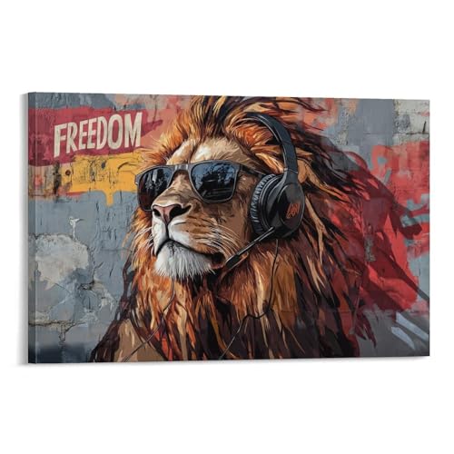 YTPONBCSTUG Reggae Rasta Wandbilder Freedom Lion Leinwand Bilder Wandkunst Wohnzimmer Deko Für Zimmer Zimmer Deko Auf 08×12inch(20×30cm) von YTPONBCSTUG