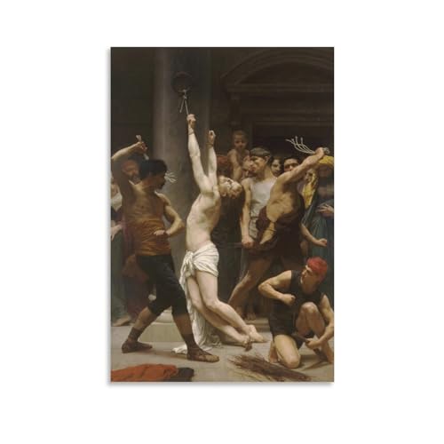 YTPONBCSTUG Wandbilder Wohnzimmer,berühmtes Gemälde The Flagellation of Our Lord Jesus Christ Leinwand Bilder, Modern Ölgemälde Wandkunst Deko Für Schlafzimmer Esszimmer Badezimmer Und Küche von YTPONBCSTUG
