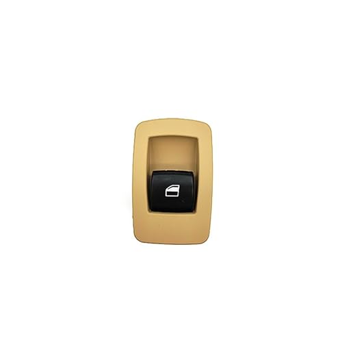 LHD Auto Fahrer Power Fenster Control Glas Heber Taste Elektrische Panel Fenster Schalter/Fit for BMW E83 X3 04-10 61313413354 zubehör(Beige Single Button) von YTRAVHI