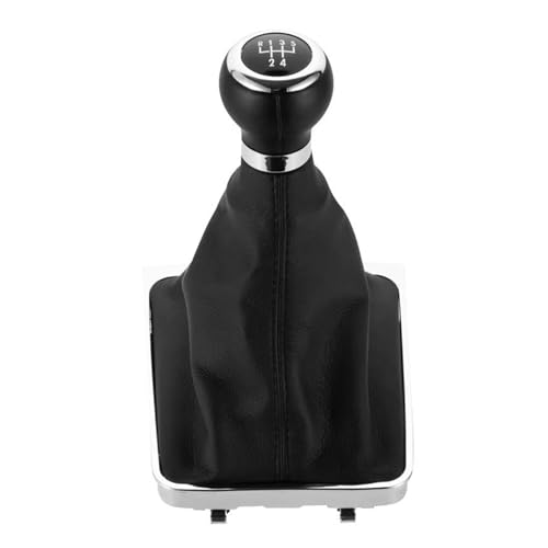 YTREAMC 5/6-Gang-Schaltknaufhebel Aus Leder Für Passat B6 2005 2006 2007 2008 2009 2010 2011(Glossy,5 Speed) von YTREAMC