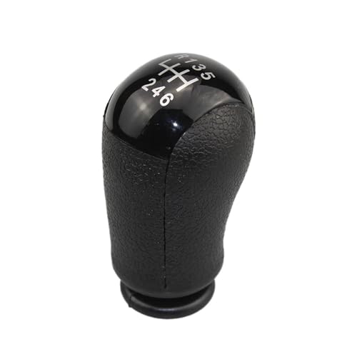 YTREAMC 5/6 Geschwindigkeit Manuelle Schaltknauf Getriebe Stick Kopf Hebel Griff Für Fokus Für C-Max Für Mustang Für Mondeo MK2(Black,6 Speed) von YTREAMC