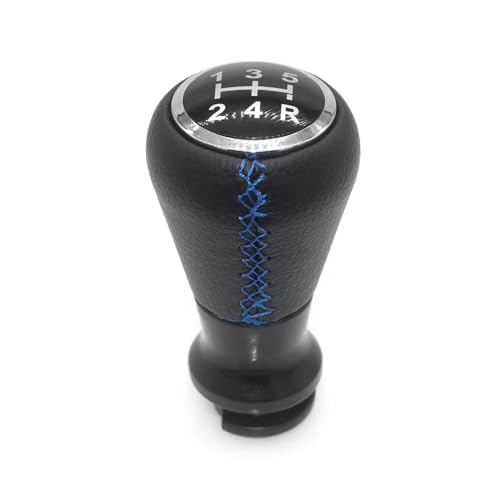 YTREAMC 5 Geschwindigkeit Auto Schaltknauf Gamasche Boot Abdeckung Fall Manuelle Hebel Shifter Handball Auto Styling Zubehör Für Peugeot 206 406(Black,Blue) von YTREAMC