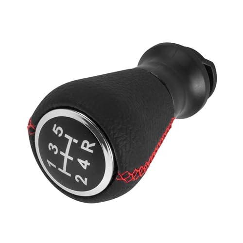 YTREAMC 5 Geschwindigkeit Auto Schaltknauf Gamasche Boot Abdeckung Fall Manuelle Hebel Shifter Handball Auto Styling Zubehör Für Peugeot 206 406(Black,Rd) von YTREAMC