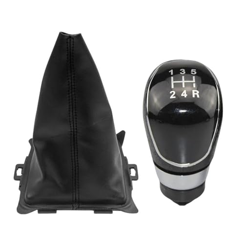YTREAMC Für Fiesta 2008-2012 5/6 Gang Auto Styling Schaltknauf Gamasche Boot Staubdicht Abdeckung Fall(Black,5 Speed) von YTREAMC