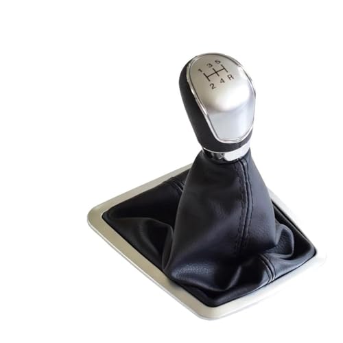 YTREAMC Manueller Schaltknaufhebel Für 5/6-Gang-Auto Mit Gamaschenmanschettenabdeckung Für Focus 2 MK2 FL Für C-MAX 2006–2011 MK3 MK4 MK7(Silver,5 Speed) von YTREAMC
