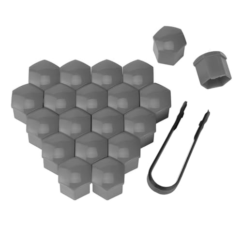 YTRESDF 20 Stück Radschraubenabdeckungen Radschraubenkappen Abdeckkappen für Leapmotor C10 2024-2025 Radschrauben Schwarze Radmutterkappen,Grey-19mm von YTRESDF