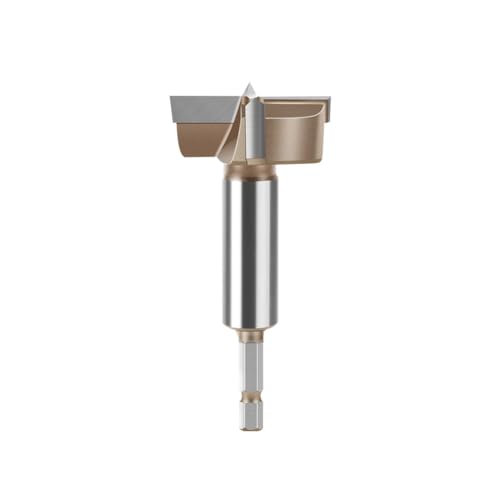 10 mm bis 50 mm, professioneller Sechskantschaft, Holzbearbeitung, Scharnierbohrer, Wolframkarbid-Klinge, Dreizahn-Doppelklingen-Design, mehrere Größen (38 mm) von YTRRE