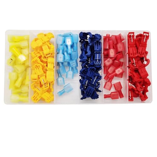 120-tlg. T-Tap Kabelverbinder Selbst-Isolierende Schnell-Klemme Elektrische Kabel-Klemmen isolierte Steckverbinder Sortiment-Set mit Aufbewahrungs-Case 120-tlg. T-Tap Kabelverbinder Selbst-Isolierende Schnell-Klemme Elektrische Kabel-Klemmen isolierte Steckverbinder Sortiment-Set mit Aufbewahrungs-Case von YTRRE