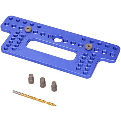 Cabinet Hardware Jig Drill Guide Hole Punch Positioning for Handles and Pulls on Drawers/Cabinets/Doors (Blue) von YTRRE