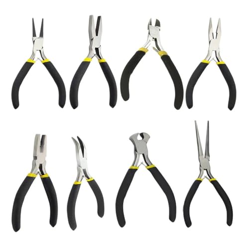 Mini-Zangen-Set, Metall, langlebig, tragbar, leicht, für Schmuckherstellung, Perlen, DIY-Projekte, 8-teilig Mini-Zangen-Set, Metall, langlebig, tragbar, leicht, für Schmuckherstellung, Perlen, DIY-Projekte, 8-teilig von YTRRE
