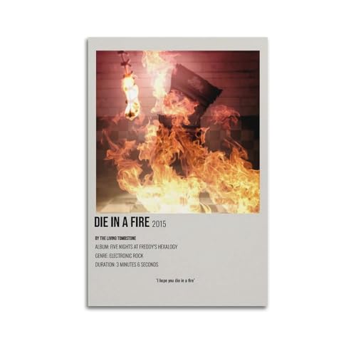 YTRWOEGF Die in A Fire by The Living Tombstone Poster, ästhetische Wandkunst, Leinwand-Dekor, Vintage-Poster, dekoratives Gemälde für Wohnzimmer, Schlafzimmer, 20 x 30 cm, ungerahmter Stil YTRWOEGF Die in A Fire by The Living Tombstone Poster, ästhetische Wandkunst, Leinwand-Dekor, Vintage-Poster, dekoratives Gemälde für Wohnzimmer, Schlafzimmer, 20 x 30 cm, ungerahmter Stil von YTRWOEGF