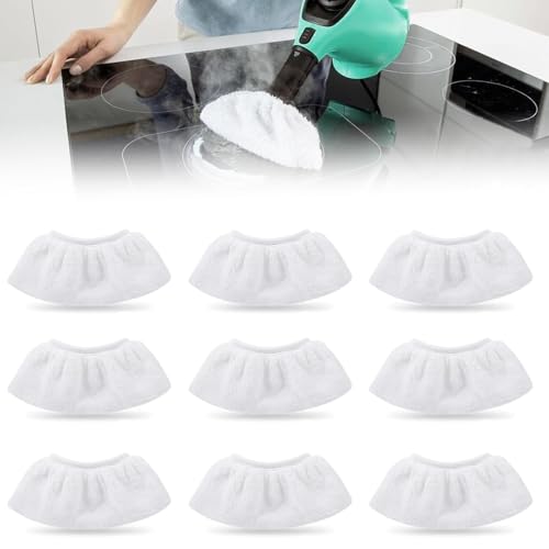 Dampfreiniger Mikrofaser Ersatztücher Set, 10 x Ersatzbezug Tücher für Handdampfreiniger Kompatibel mit SC2/SC3/SC4/SC5 Ersatzbezug Tücher waschmaschinengeeignet von YTSMFL