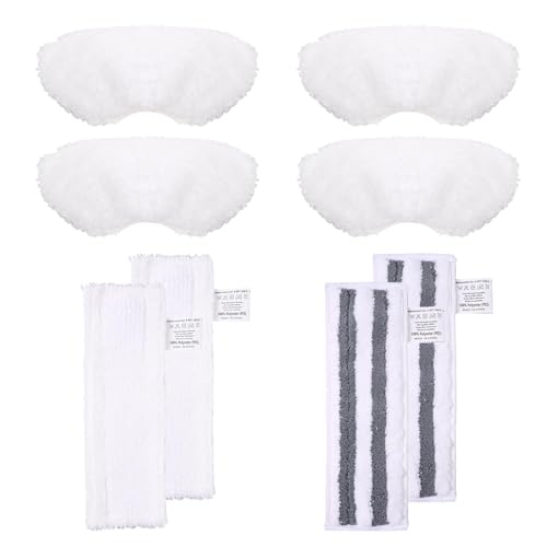 8 Stück Mikrofaser Dampfreiniger Zubehör Kompatibel mit Kärcher EasyFix Modelle Dampfreiniger SC1, SC2, SC3, SC4, SC5 – 4 Mikrofaser Fußbodentücher 4 Mikrofaser handdüsentüch von YTUGIL