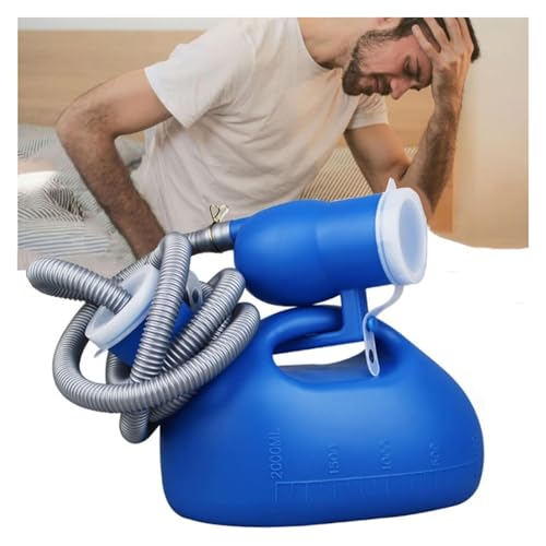 Tragbare Urinale for Männer, wiederverwendbare Urinflaschen for Männer, auslaufsicher, tragbares 2000-ml-Urinal, ergonomisches Griffdesign, 1,6-m-Schlauch, leicht zu reinigen von YTUK