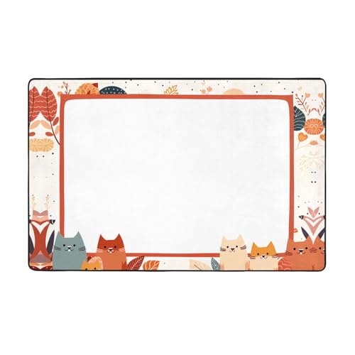 YTUOPWE Bilderrahmen, Flanellstoff, Teppich, 152,4 x 99,1 cm, Bodenmatte für Wohnzimmer, Büro, Couchtisch, Bett, Balkon von YTUOPWE