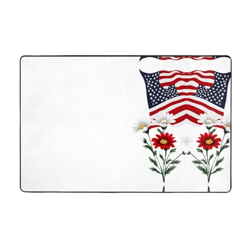 YTUOPWE Flanell-Teppich mit Blumen unter der Nationalflagge, 152,4 x 99,1 cm, Bodenmatte für Wohnzimmer, Büro, Couchtisch, Bett, Balkon YTUOPWE Flanell-Teppich mit Blumen unter der Nationalflagge, 152,4 x 99,1 cm, Bodenmatte für Wohnzimmer, Büro, Couchtisch, Bett, Balkon von YTUOPWE