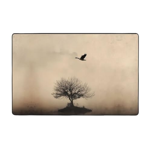 YTUOPWE Flanell-Teppich mit Gänsen fliegen über kleine Bäume, 152,4 x 99,1 cm, Bodenmatte für Wohnzimmer, Büro, Couchtisch, Bett, Balkon YTUOPWE Flanell-Teppich mit Gänsen fliegen über kleine Bäume, 152,4 x 99,1 cm, Bodenmatte für Wohnzimmer, Büro, Couchtisch, Bett, Balkon von YTUOPWE