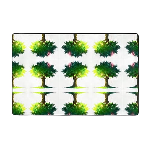YTUOPWE Flanell-Teppich mit großem Baum in der Sonne, 152,4 x 99,1 cm, Bodenmatte für Wohnzimmer, Büro, Couchtisch, Bett, Balkon YTUOPWE Flanell-Teppich mit großem Baum in der Sonne, 152,4 x 99,1 cm, Bodenmatte für Wohnzimmer, Büro, Couchtisch, Bett, Balkon von YTUOPWE