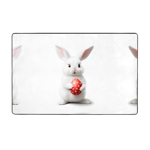 YTUOPWE Little White Rabbit holding easter egg Picture Flannel Fabric Carpet 152.4x99.1 cm Floor Mat for Living Room, Office, Coffee Table, Bed Balcony YTUOPWE Little White Rabbit holding easter egg Picture Flannel Fabric Carpet 152.4x99.1 cm Floor Mat for Living Room, Office, Coffee Table, Bed Balcony von YTUOPWE
