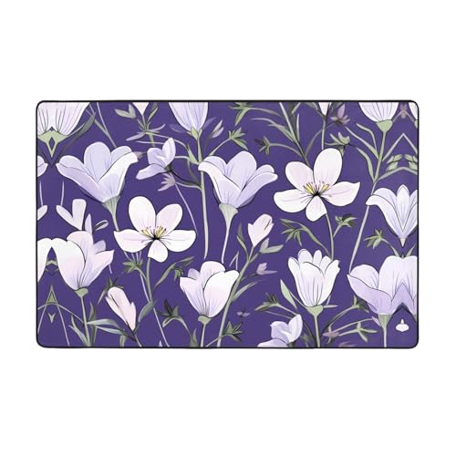 YTUOPWE Rhododendron-Illustrationsbild, Flanellstoff, Teppich, 152,4 x 99,1 cm, Bodenmatte für Wohnzimmer, Büro, Couchtisch, Bett, Balkon YTUOPWE Rhododendron-Illustrationsbild, Flanellstoff, Teppich, 152,4 x 99,1 cm, Bodenmatte für Wohnzimmer, Büro, Couchtisch, Bett, Balkon von YTUOPWE