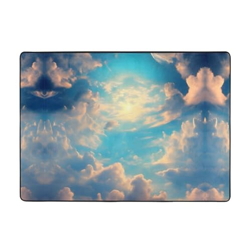 YTUOPWE Wolkiger Himmel Bilderteppich, 203,2 x 147,3 cm, für Wohnzimmer, Büro, Couchtisch, Bett, Balkon, weich, flauschig, wasserabsorbierend, langlebig YTUOPWE Wolkiger Himmel Bilderteppich, 203,2 x 147,3 cm, für Wohnzimmer, Büro, Couchtisch, Bett, Balkon, weich, flauschig, wasserabsorbierend, langlebig von YTUOPWE