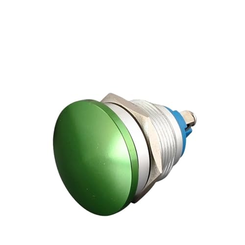 1 Pcs 16/19/22mm DIY Pilz Kopf Rot Grün Schließer Reset Momentane Power Metall Push Button Switch(Green Head,16MM MOUNTING_SCREW FOOT (1NO)) von YTWNICAC