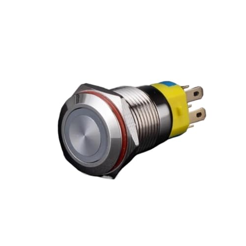 1 Stück Momentary Push Button 16mm/19mm/22mm/25mm Wasserdicht 2/3 Farbe Push Button Switch(16MM 2 Momentary,COMMON NEGATIVE POLE_12V) von YTWNICAC