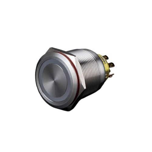 1 Stück Momentary Push Button 16mm/19mm/22mm/25mm Wasserdicht 2/3 Farbe Push Button Switch(25MM 2 Latching,COMMON POSITIVE POLE_36V) von YTWNICAC
