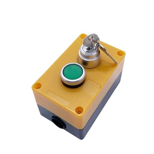 2P Rotary Key Lock Wasserdicht Momentary Reset Push Button Switch mit Control Kunststoff Box Zubehör 2P Rotary Key Lock Wasserdicht Momentary Reset Push Button Switch mit Control Kunststoff Box Zubehör von YTWNICAC