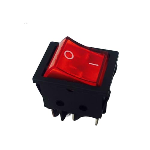 5 stücke Wippschalter KCD4 6 Pin 10A 500V Druckknopf Mini Latch Netzschalter Rotes Licht Ein-Aus 5 stücke Wippschalter KCD4 6 Pin 10A 500V Druckknopf Mini Latch Netzschalter Rotes Licht Ein-Aus von YTWNICAC