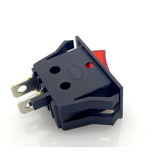 KCD6 AC 15A 250V 20A 125V Schalter 2 Position SPST Marine Wippschalter 3 Pin Grün und Rot(2P The red cap) von YTWNICAC
