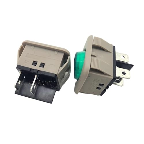 Marineschalter R2 2-Messer 1-Position 4-polig graues Gehäuse grünes Licht 10A-250VAC R30(10 pcs) von YTWNICAC