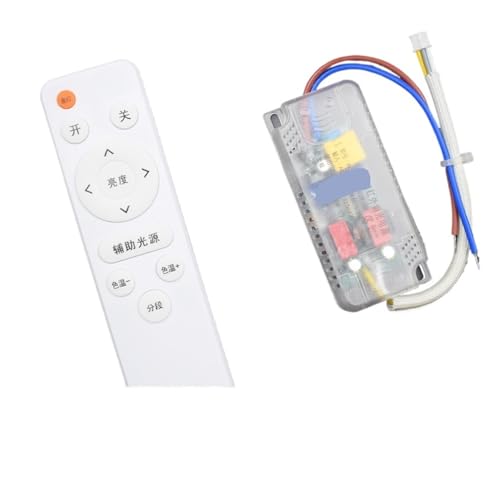 YTWNICAC 1 Stück LED-Deckenleuchte Netzteil Dimmtreiber Fernbedienung dreifarbig segmentiertes Vorschaltgerät Konstantstromtransformator Gleichrichter(20 40W*2 stepless dimming with Remote Control) von YTWNICAC