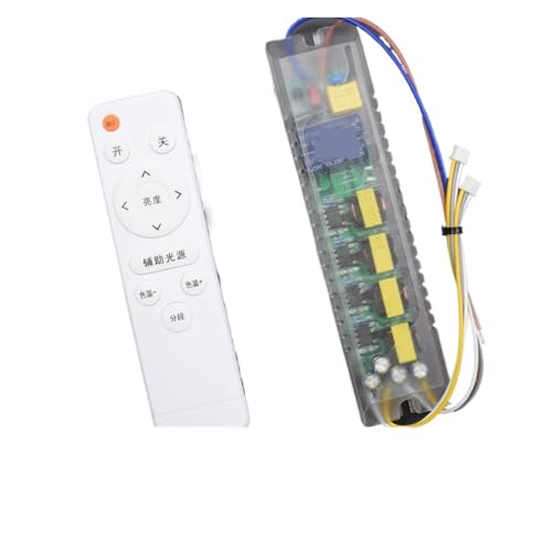 YTWNICAC 1 Stück LED-Deckenleuchte Netzteil Dimmtreiber Fernbedienung dreifarbig segmentiertes Vorschaltgerät Konstantstromtransformator Gleichrichter(40 60W*4 stepless dimming with Remote Control) von YTWNICAC