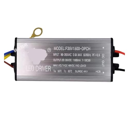 YTWNICAC Led-straßenleuchte Fahrer netzteil zubehör 3W flutlicht Tunnel 60 W-80 W bergbau Lampe transformator Ballast(F35V1500-DPCH 50W 20-35V 1500mA) von YTWNICAC