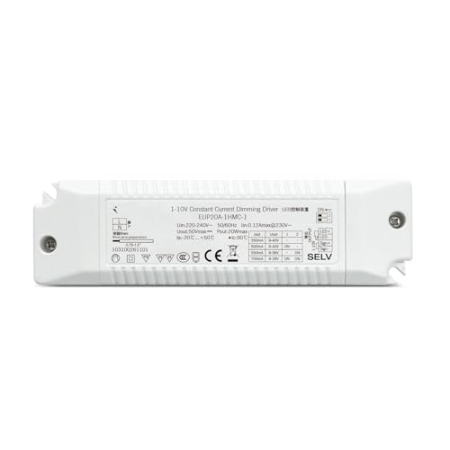 YTWNICAC Netzteil 01-10V Dimmen LED-Treiber Konstantstrom Röhre Strahler Transformator Controller(EUP20A-1HMC 20W) von YTWNICAC