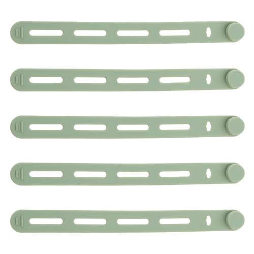 5 x Silikon-Kabelbinder, wiederverwendbare Gummibinder, Kabel-Organizer, elektronisches Zubehör, elektrisches Kabel, Silikon von YTtkku