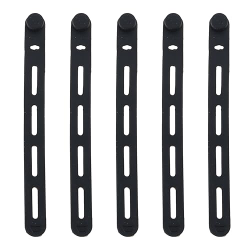 5 x Silikon-Kabelbinder, wiederverwendbare Gummibinder, Kabel-Organizer, elektronisches Zubehör, elektrisches Kabel, Silikon von YTtkku