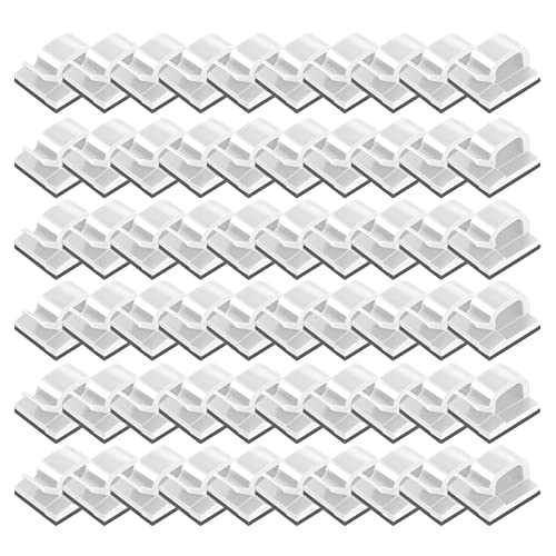 60 Stück Outdoor-Licht-Clips, verbesserter selbstklebender Halter für Garten, Weihnachten, Fee, Ethernet-Kabel-Clips, flacher Kabel-Organizer, mehrfarbiger Kleber für Auto-Kabelmanagement, Schwarz 60 Stück Outdoor-Licht-Clips, verbesserter selbstklebender Halter für Garten, Weihnachten, Fee, Ethernet-Kabel-Clips, flacher Kabel-Organizer, mehrfarbiger Kleber für Auto-Kabelmanagement, Schwarz von YTtkku